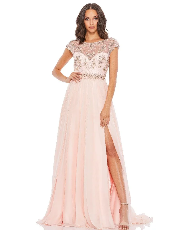 Mac Duggal 67798 Prom Long Chiffon Beaded Dress