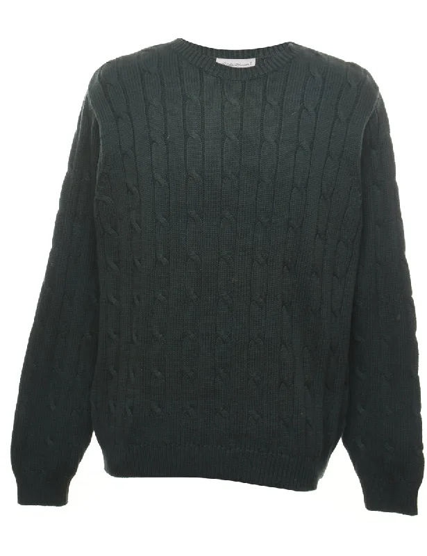 Eddie Bauer Cable Knit Jumper - M