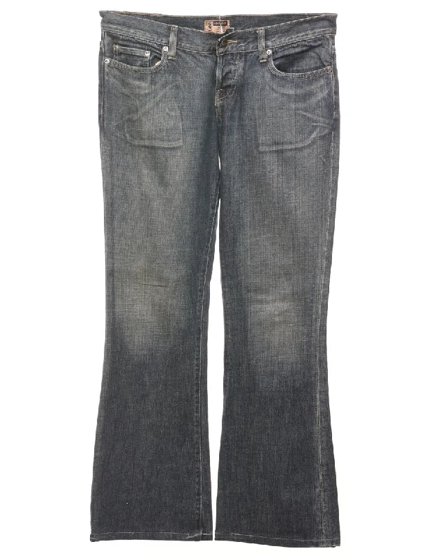 Flared Dark Wash Lee Jeans - W33 L30