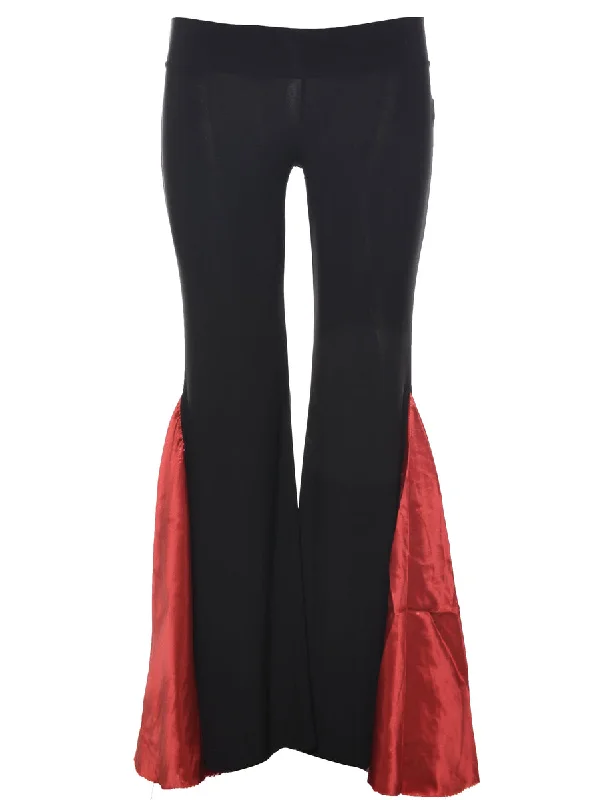 Flared Leg Black Trousers - W24 L30