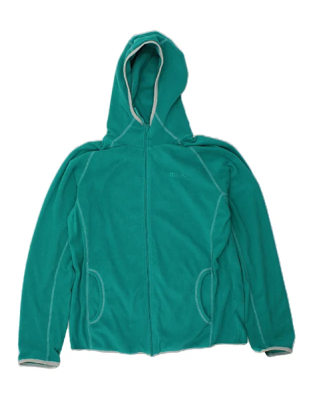 MOUNTAIN WAREHOUSE Womens Hooded Fleece Jacket UK 14 Large Turquoise