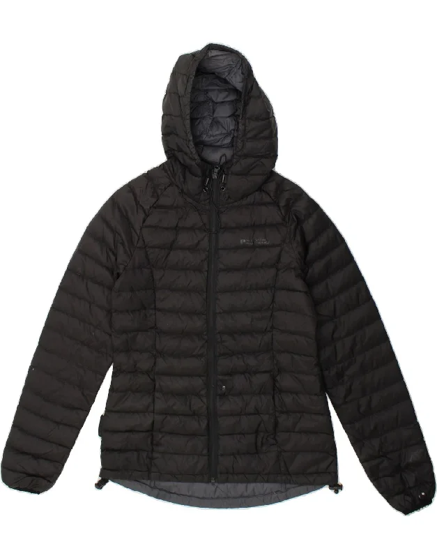 MOUNTAIN WAREHOUSE Womens Hooded Padded Jacket UK 10 Small  Black Nylon