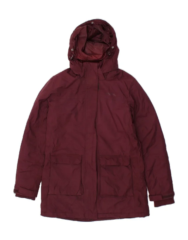 MOUNTAIN WAREHOUSE Womens Hooded Padded Jacket UK 12 Medium  Burgundy