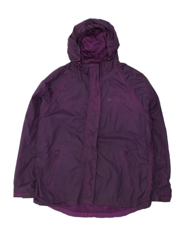 MOUNTAIN WAREHOUSE Womens Loose Fit Hooded Rain Jacket UK 18 XL Purple