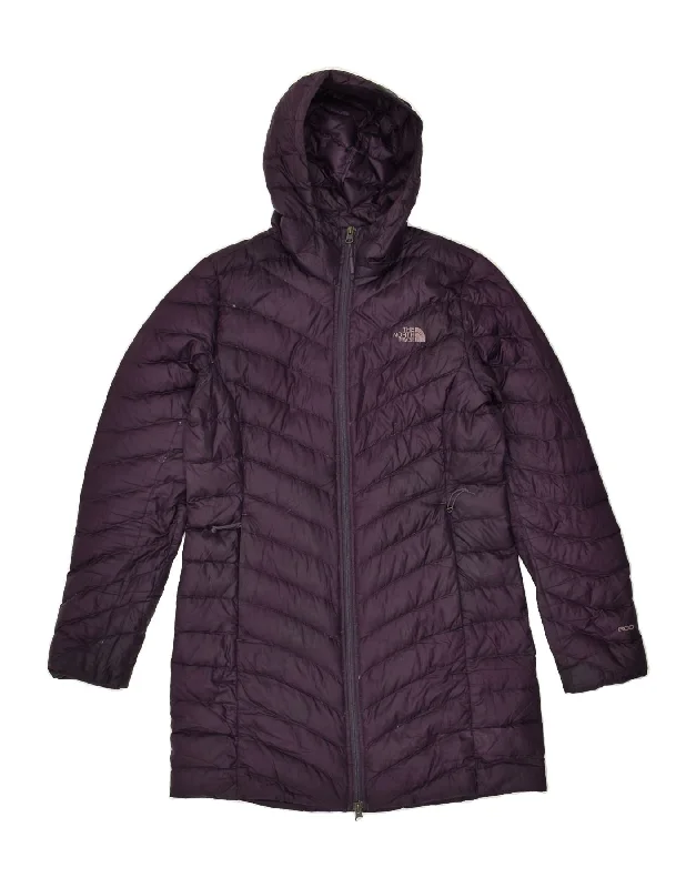 THE NORTH FACE Womens Hooded Padded Coat UK 14 Medium Purple Nylon