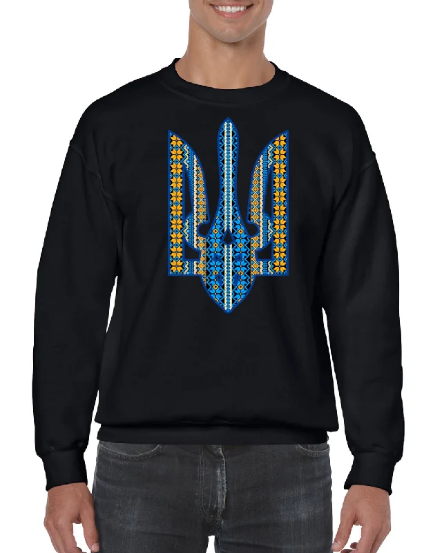 Adult unisex sweatshirt "Ornate Tryzub"