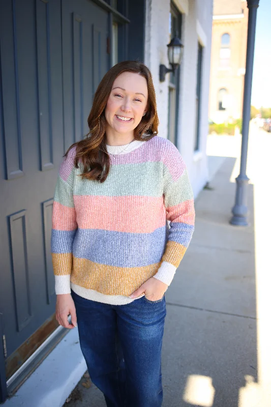 Bright Stripe Soft Sweater | Boutique Elise | Amelia