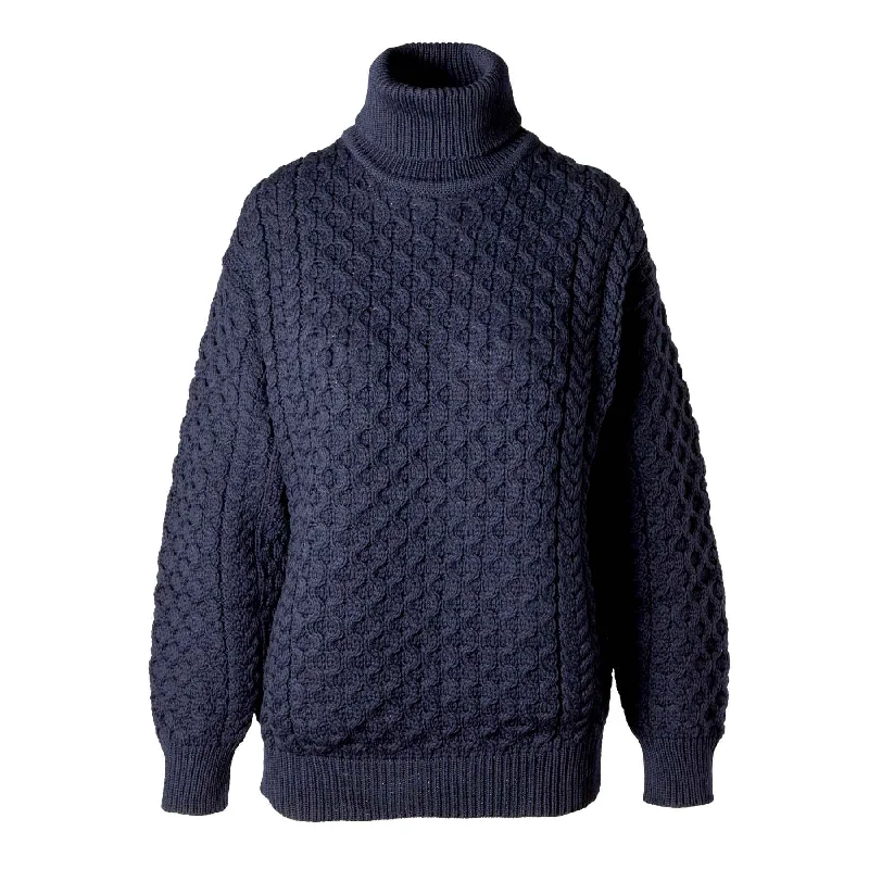 Carrick Unisex Turtleneck Sweater - Navy