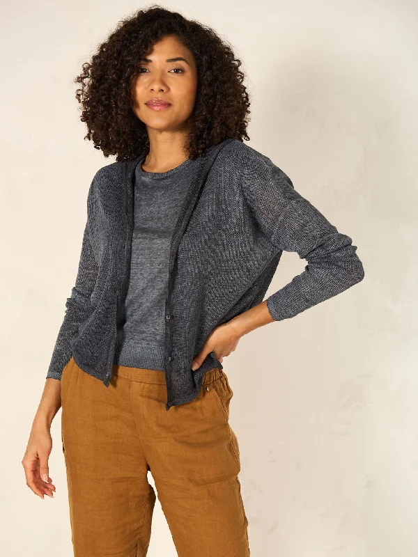 Nile Linen Hooded Cardigan