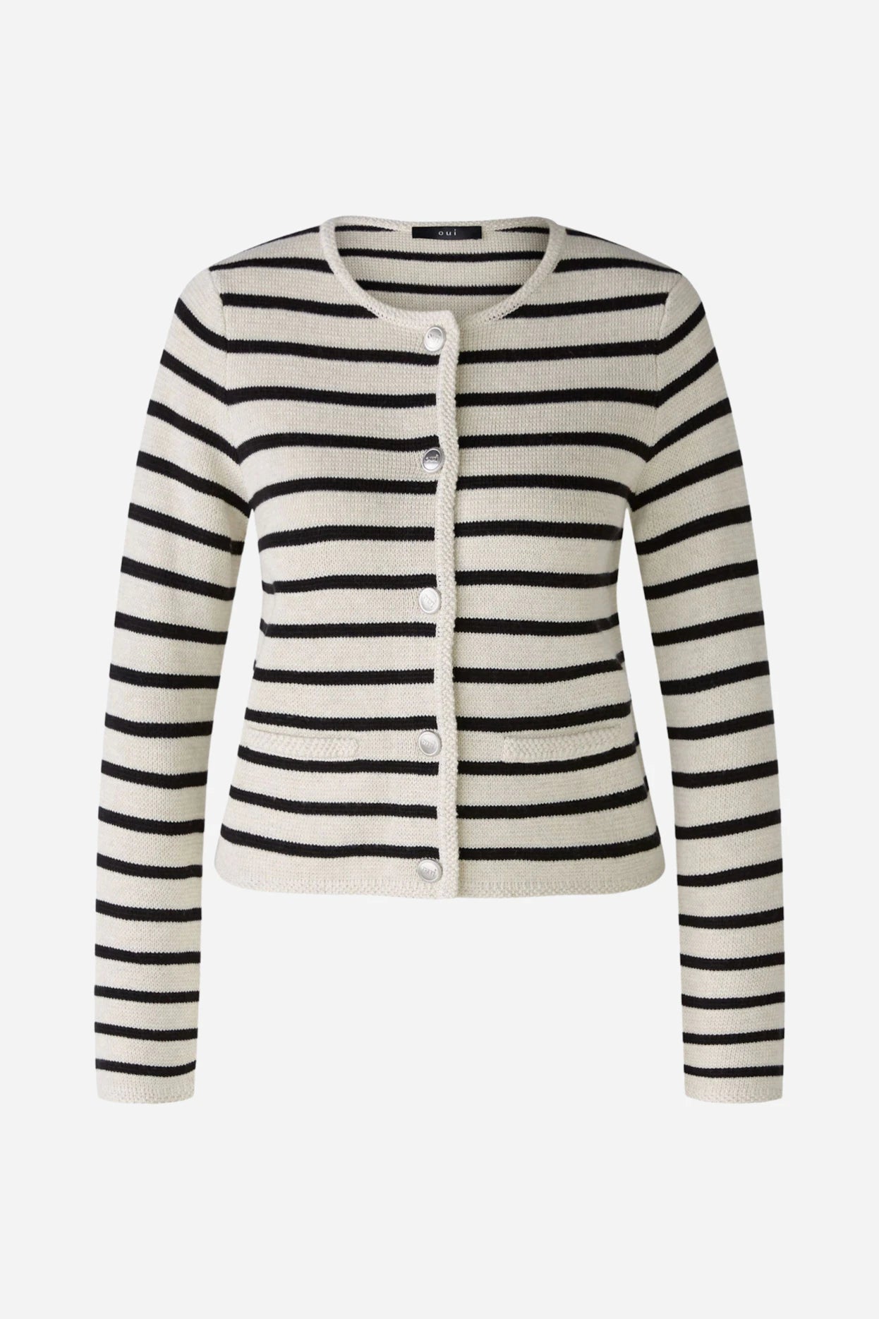 Oui Striped Cardigan