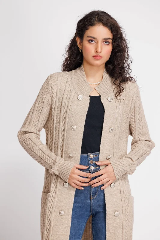 Ellena - Round Neck Cardigan Sweater