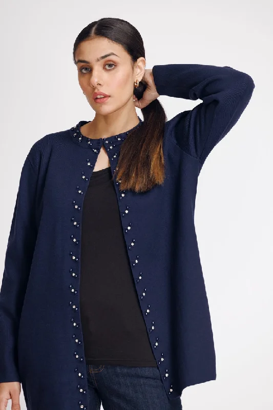 Ellena - Round Neck Cardigan Sweater