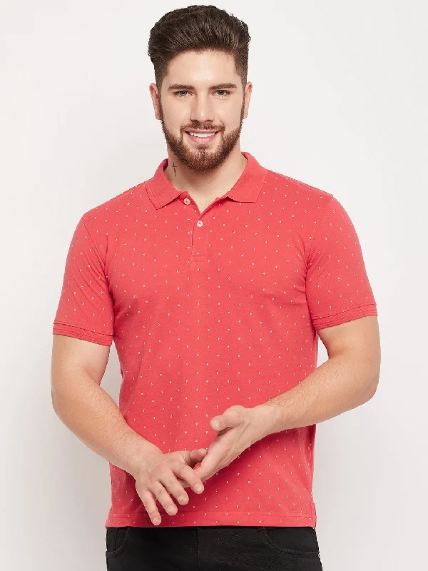 Men Coral Polo T-Shirt