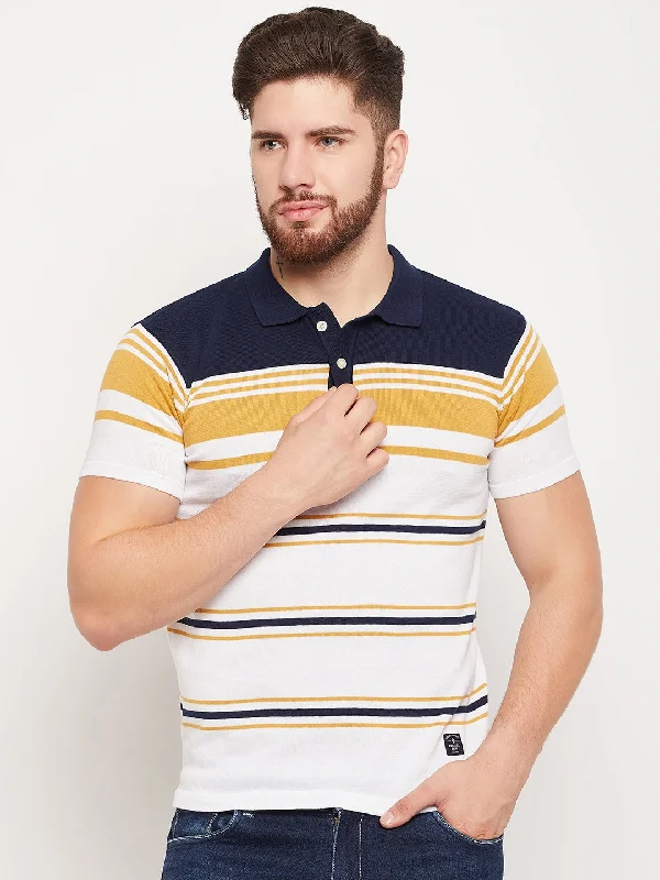 Men Navy Polo T-Shirt