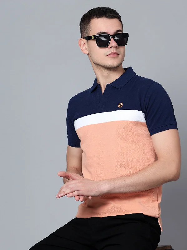 Men Navy Polo T-Shirt