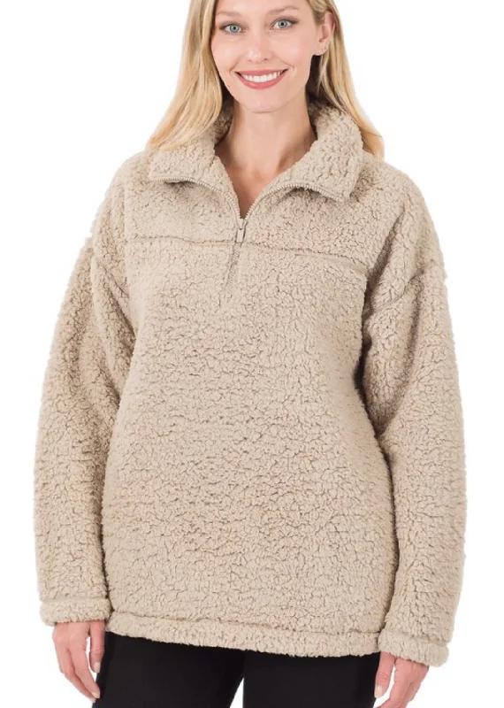 Mocha Sherpa Pullover