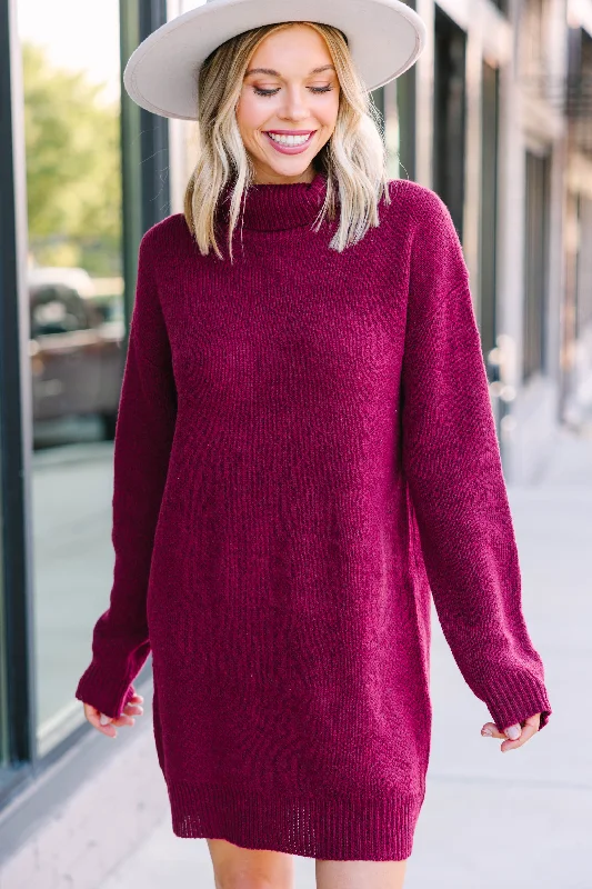 What Goes Around Lave Red Sweater Dress