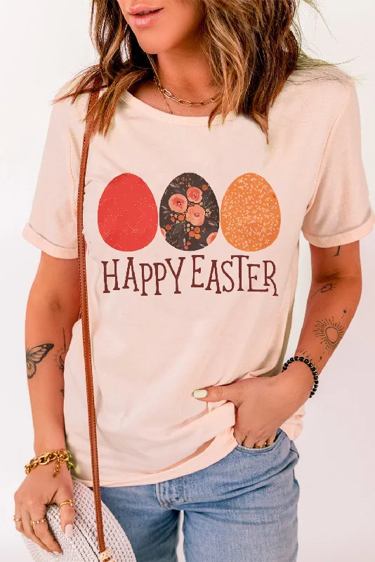 HAPPY EASTER Graphic Cuffed Tee