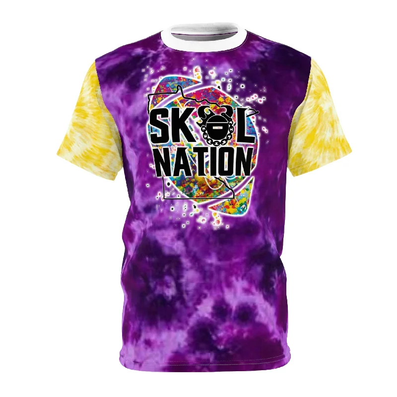 Unisex Cut & Sew Tee - Purple/Gold Tie-Dye - MN Nation (Color Blast)