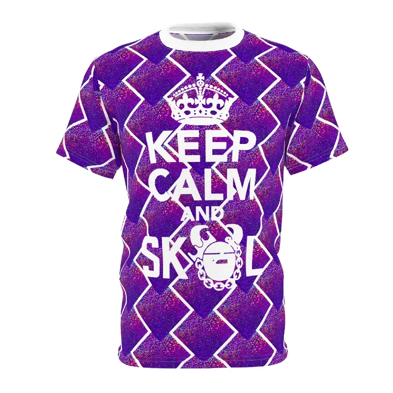 Unisex Cut & Sew Tee - Purple Sparkle - Keep Calm