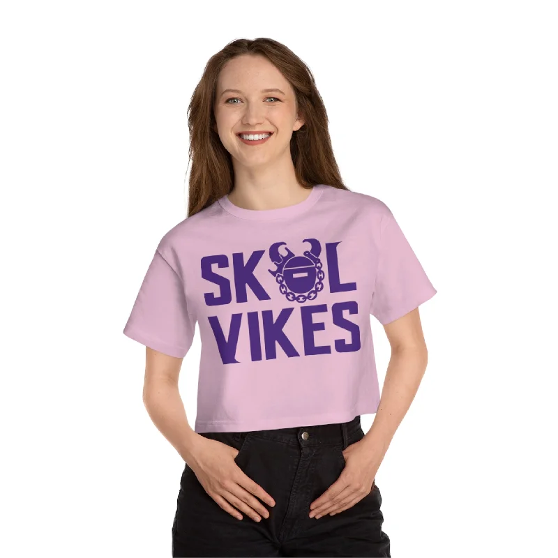 Women's Champion Heritage Cropped Top - Vikes