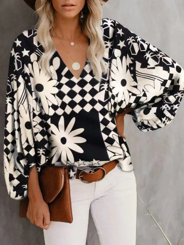 Women’s Floral Long Sleeve Blouse