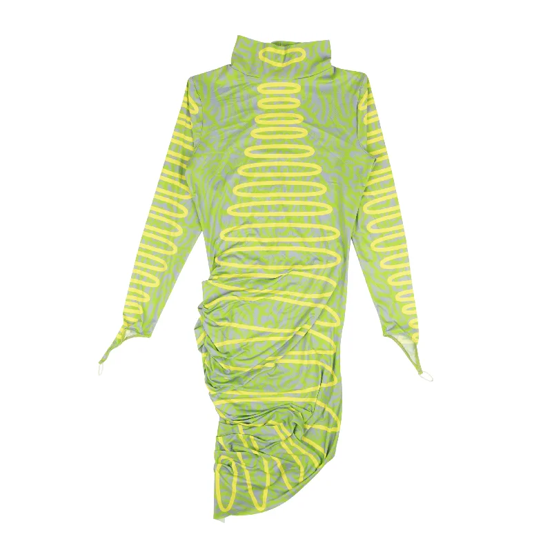 MAISIE WILEN Multi Yellow Turtleneck Dress