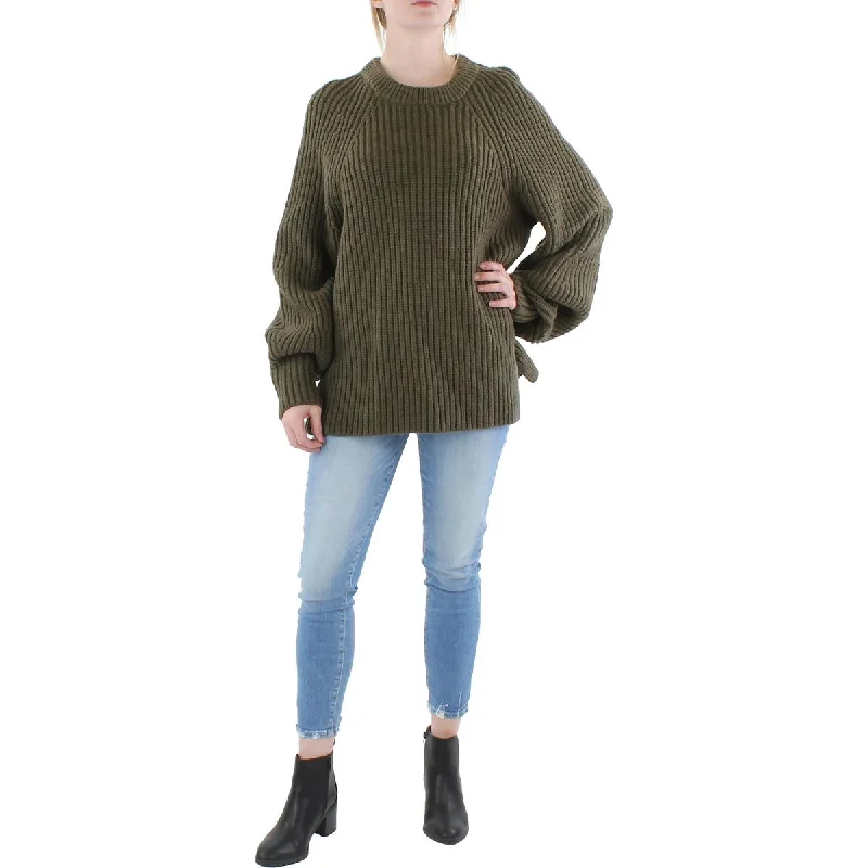 Womens Merino Wool Pullover Crewneck Sweater