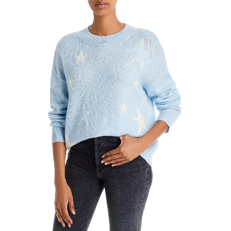 Womens Knit Star Pattern Pullover Sweater