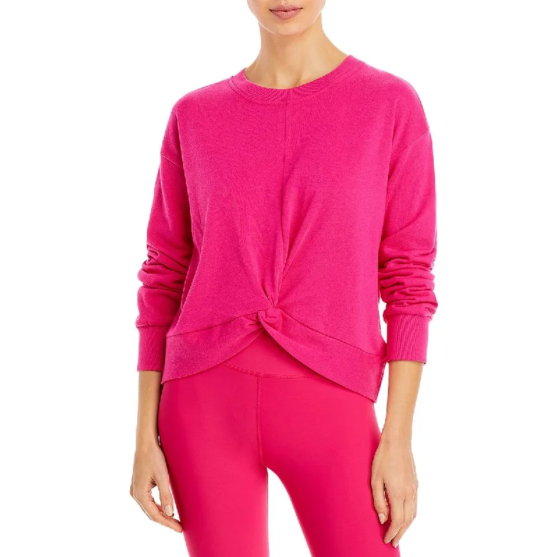 Womens Long Sleeve Front Twist Pullover Sweater