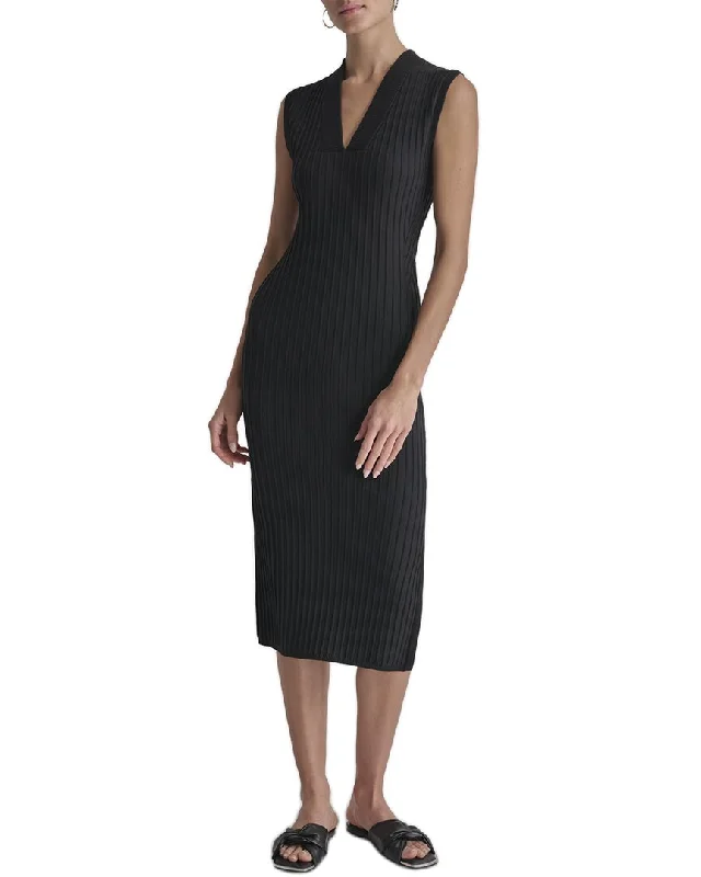 Dkny Wide Rib Sweaterdress