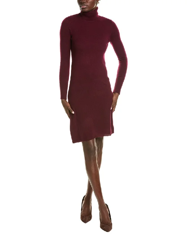 Sofiacashmere Classic Turtleneck Cashmere Sweaterdress