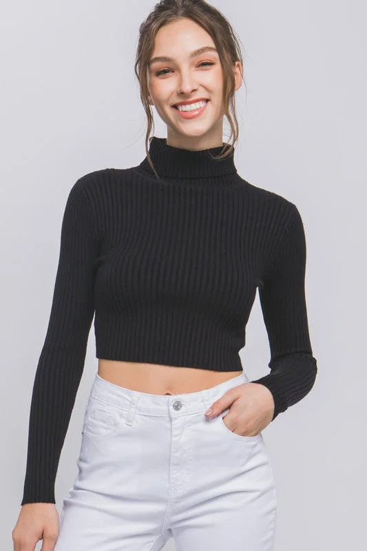 Black Striped V Neck Pullover Sweater