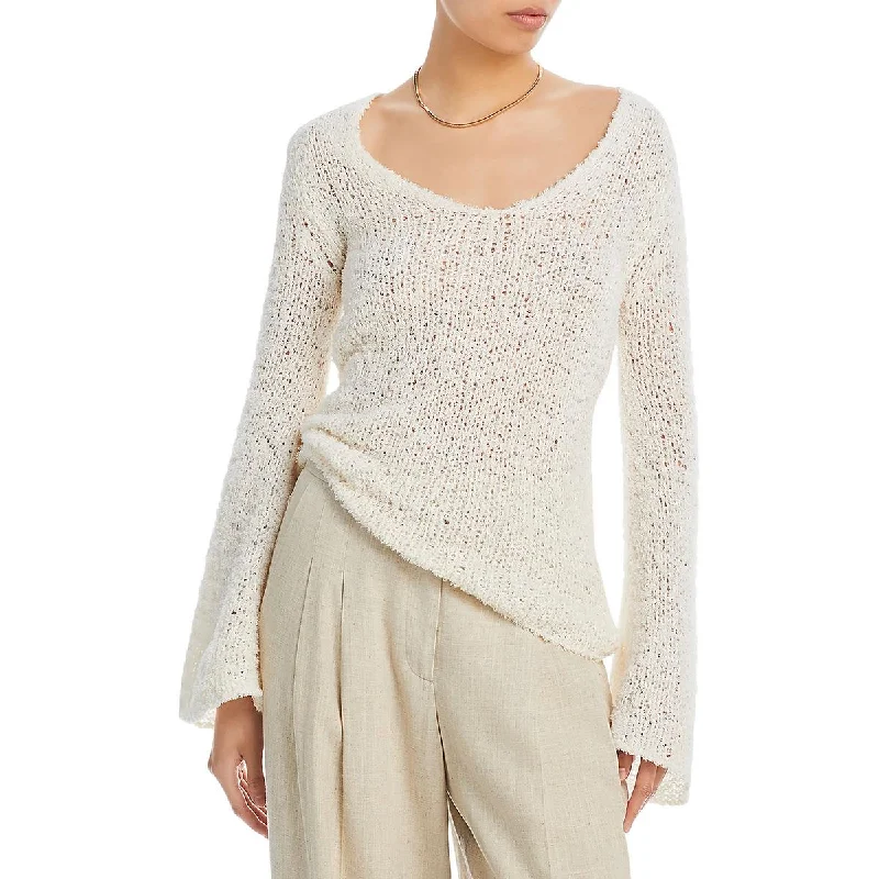 By Malene Birger Womens Top Crochet Pullover Sweater