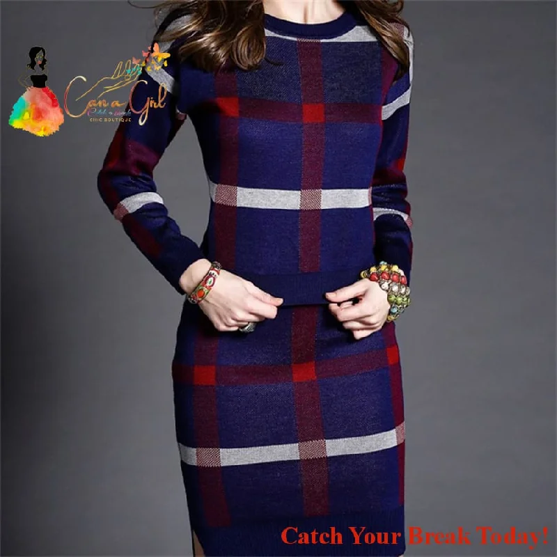 Catch A Break Sophisticated Sweater Dress