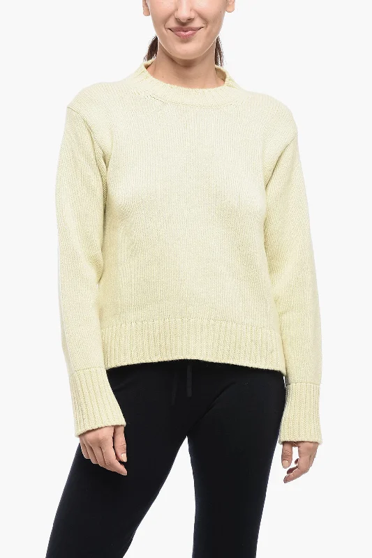 Jil Sander Crew Neck Cashmere Blend Pullover