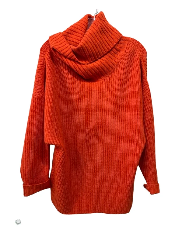 Polo Ralph Lauren Size M Orange Merino Wool Turtleneck Sweater