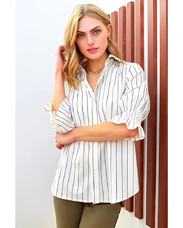 Finley Sirena Striped Cotton Shirt