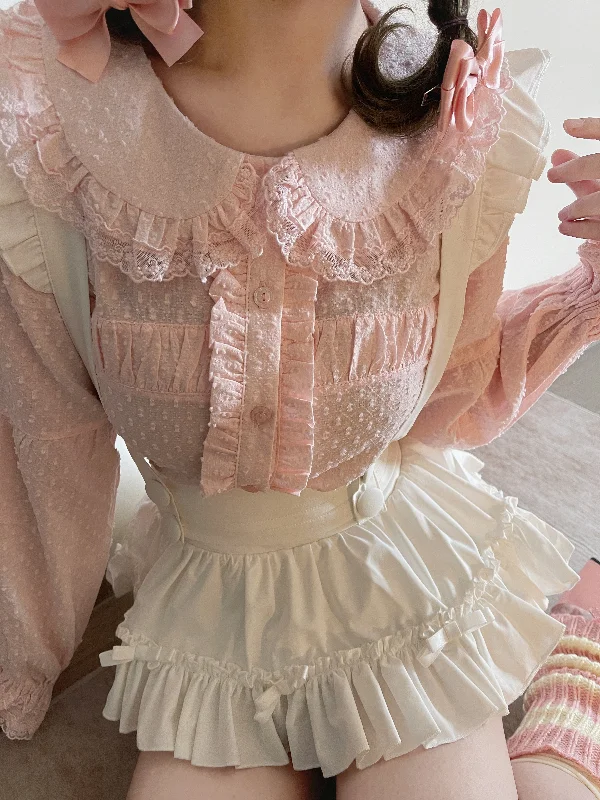 MIST~Tianmi~Sweet Lolita Blouse Long Sleeve Doll Collar Thin Shirt