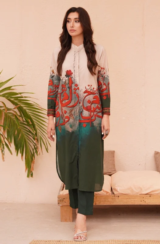 Noor Long Shirt - Shades of Forest