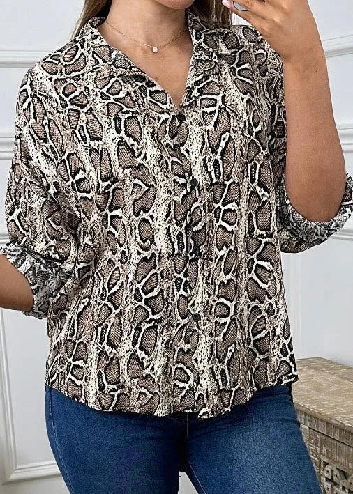 Oprah Snake Print Shirt