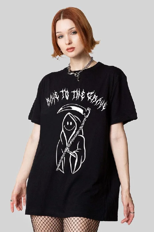 Rave To The Grave Oversize Tshirt - Unisex