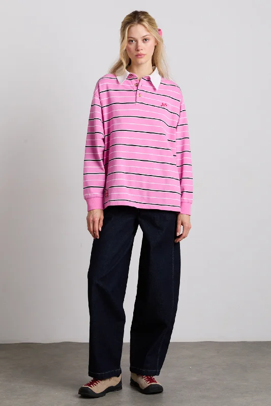 remie rugby shirt - pink stripe