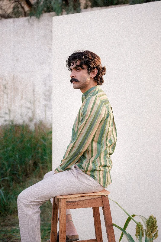 Shades of Green - Stripes Shirt