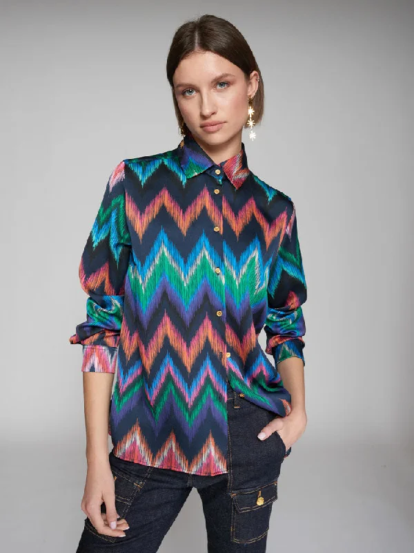 Vilagallo Shirt Zigzag Print