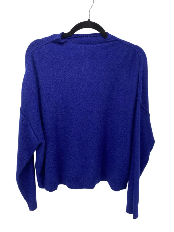 Anthropologie Misses Size Small Blue Cashmere Sweater